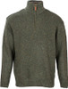 Donegal Blend Zip Neck Sweater - Foliage Green