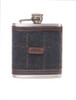 Tweed Hip Flask - Blue Box Check