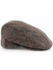 Trinity Tweed Flat Cap - Brown with Red