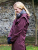 Jack Murphy Skellig Ladies Waterproof 3/4 Coat - Blackberry