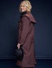 Donegal Ladies Waterproof Full Length Coat - Deep Claret