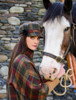 Ladies Tweed Newsboy Hat - Autumn Plaid