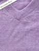 Mens Lambswool V-Neck Sweater - Heather Mist