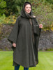 Moss Green Pure Wool Country Walking Cape