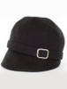 Ladies Tweed Flapper Cap - Black