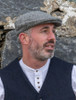 Donegal Tweed Herringbone Flat Cap - Grey