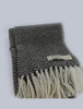 Alpaca Scarf - Black/White Herringbone