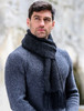 Alpaca Scarf - Grey Herringbone 