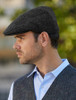 Donegal Tweed Flat Cap - Charcoal Fleck