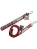 Tweed Wool Dog Lead -Burgundy Plaid