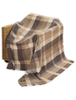 Luxury Cashmere Wool Throw - Beige & Cream Check