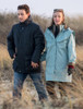 Skellig Ladies Waterproof 3/4 Coat - Smoke Blue