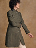 Pamela Magee Donegal Tweed Coat - Green Herringbone