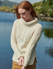 Aran Cowl Neck Tunic Sweater - Natural White