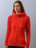 Super Soft Cowl Neck Aran - Coral