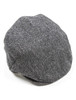 Irish Tweed Flat Cap - Charcoal/Black Herringbone
