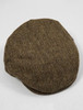 Irish Tweed Flat Cap - Beige & Brown Herringbone