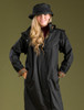 Donegal Ladies Waterproof Full Length Coat - Black