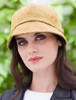 Ladies Tweed Flapper Cap - Mustard