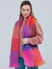 Giant Mohair Scarf - Flame Pink Block