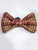 Tweed Wool Dog Dicky Bow - Pink & Amber Plaid