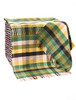 Luxury Cashmere Wool Throw - Green Gold & Black