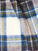 Pure Wool Tartan Check Scarf - Muted Blue