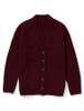 Ladies V-Neck Donegal Wool Cardigan - Winter Berry