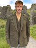 Irish Wool Tweed Sport Jacket - Olive