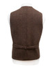 Burns Wool Tweed Waistcoat With Revere - Brown