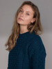 Women's Merino Aran Sweater - Atlantic