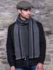 Soft Donegal Wool Scarf - Grey Herringbone