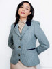 Saoirse Tweed Blazer - Jade Weave Herringbone