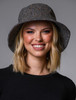 Ladies Erin Bucket Hat - Grey Herringbone