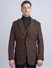 O'Brien Brown Herringbone Tweed Jacket