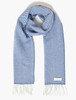 Cashmere Scarf - Denim & White Herringbone