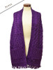 Aran Shawl Wrap with Pockets - Purple