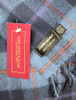 Fine Merino Plaid Scarf - Navy Denim