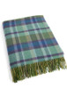 Lambswool Plaid Throw - Teal Blue Purple