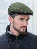 Trinity Tweed Flat Cap - Green with Red