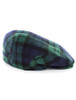 Trinity Tweed Flat Cap - Navy Green Plaid