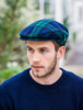 Trinity Tweed Flat Cap - Navy Green Plaid