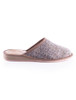 Womens Tweed Slippers - Grey Herringbone