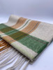 Merino Scarf - Beige Orange & Green 