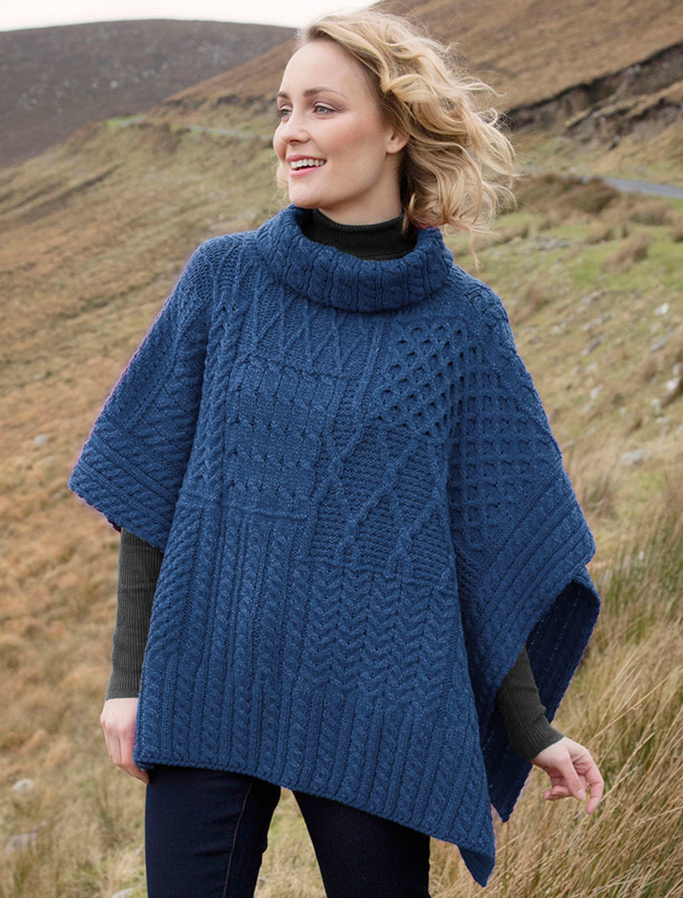 Noelia Poncho / DROPS 184-34 - Free knitting patterns by DROPS Design