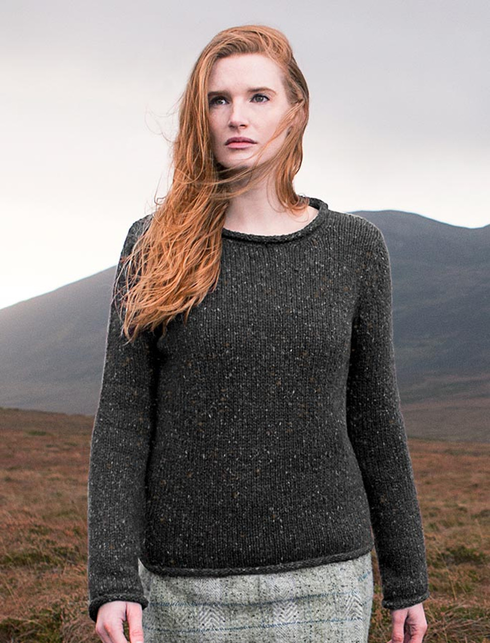 irish roll neck sweater