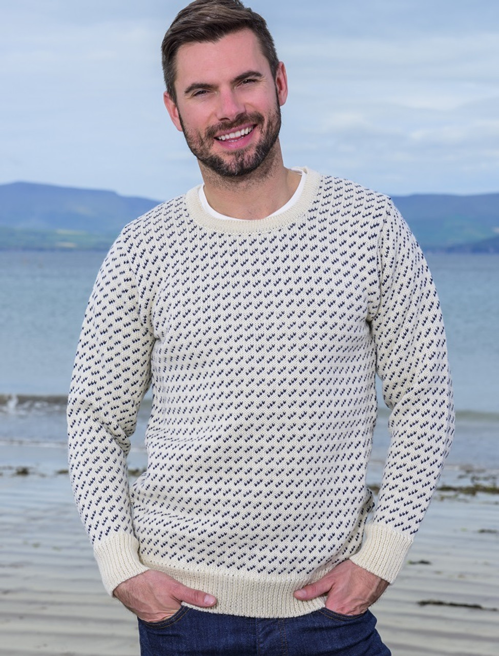 Norwegian sweater, men nordic sweater, Irish wool sweater