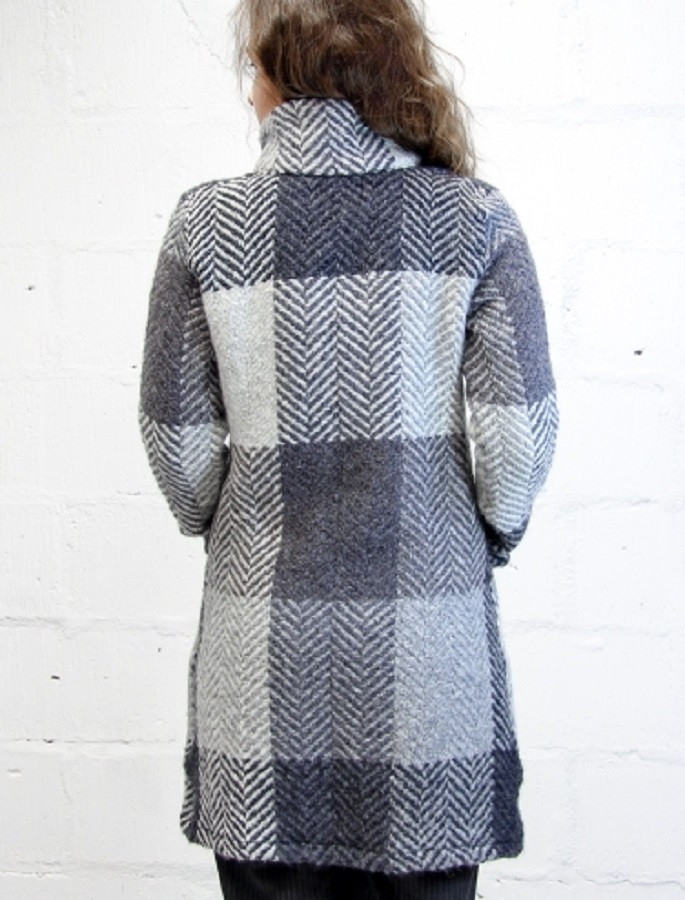 Emma Tweed Herringbone Coat Donegal Grey