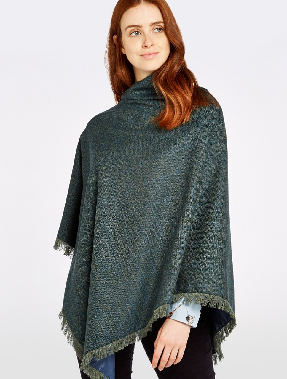 Pure Wool Tweed Poncho Mist | Dubarry Of Ireland
