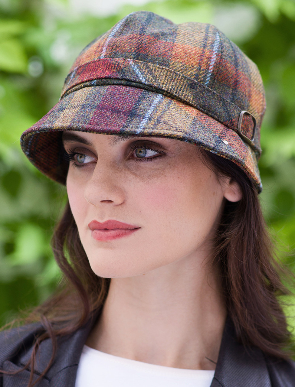 Ladies TweedFlapper Cap - Autumn Plaid | Mucros Weavers